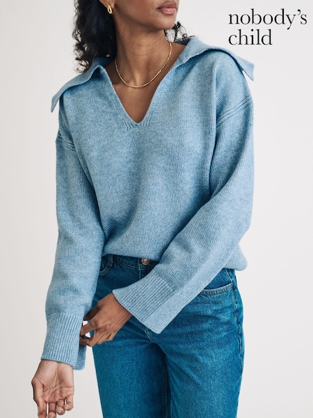 Nobodys Child Blue Fly Away Collar Jumper (AJ8423) | €40