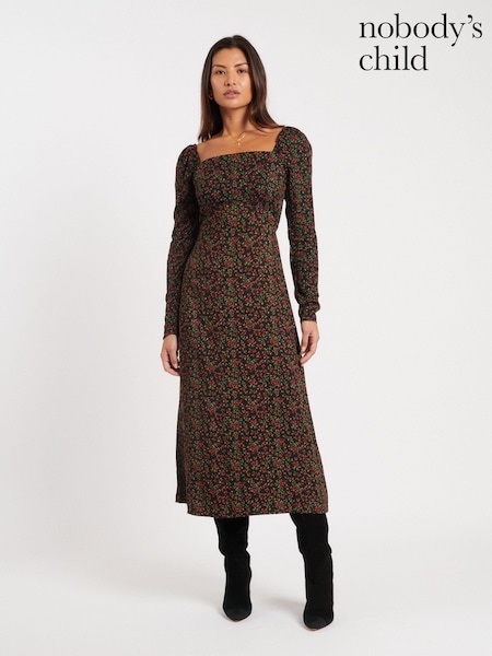 Nobodys Child Abby Celine Cherry Midi Dress (AJ8435) | 313 LEI