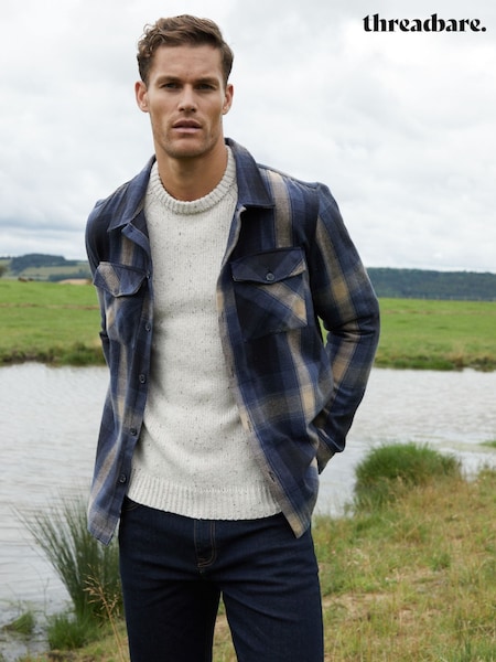 Azul - Threadbare Brushed Check Shacket (AJ8454) | 45 €