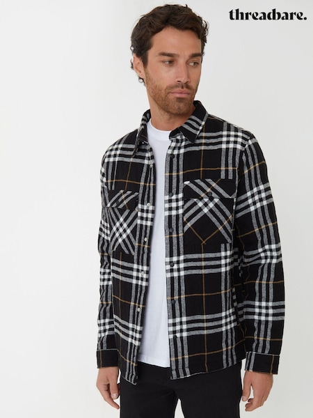Musta - Threadbare Check Onion Quilted Shacket (AJ8519) | €55