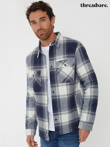 Sininen - Threadbare Check Onion Quilted Shacket (AJ8526) | €55