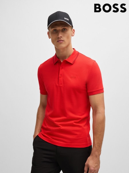 BOSS Red Slim Fit 100% Cotton Tonal Logo Polo Shirt (AJ8572) | €65