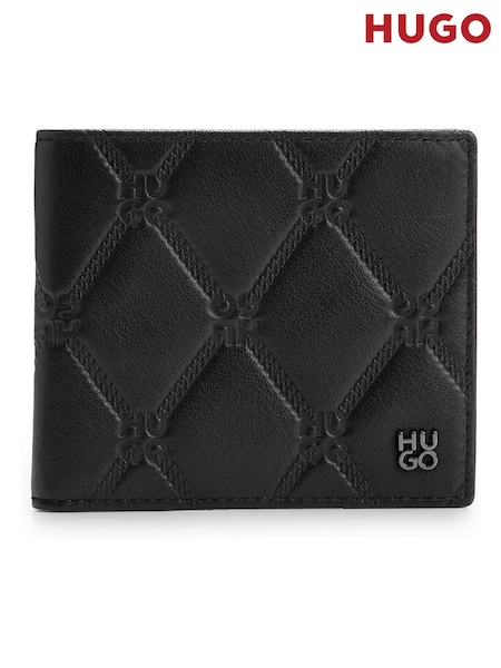 Hugo Leather Wallet With Logos And Chain Pattern (AJ8589) | 312 zł