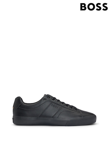 BOSS Faux Leather Trainers With Grained and Plain Textures (AJ8622) | 581 LEI