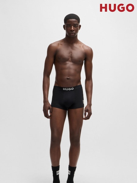 HUGO Black Stretch Cotton Trunks and Socks Set (AJ8629) | €27