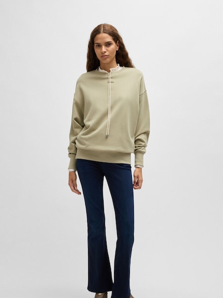 BOSS Logo Detail Sweatshirt in 100% Cotton Terry (AJ8664) | 76 €