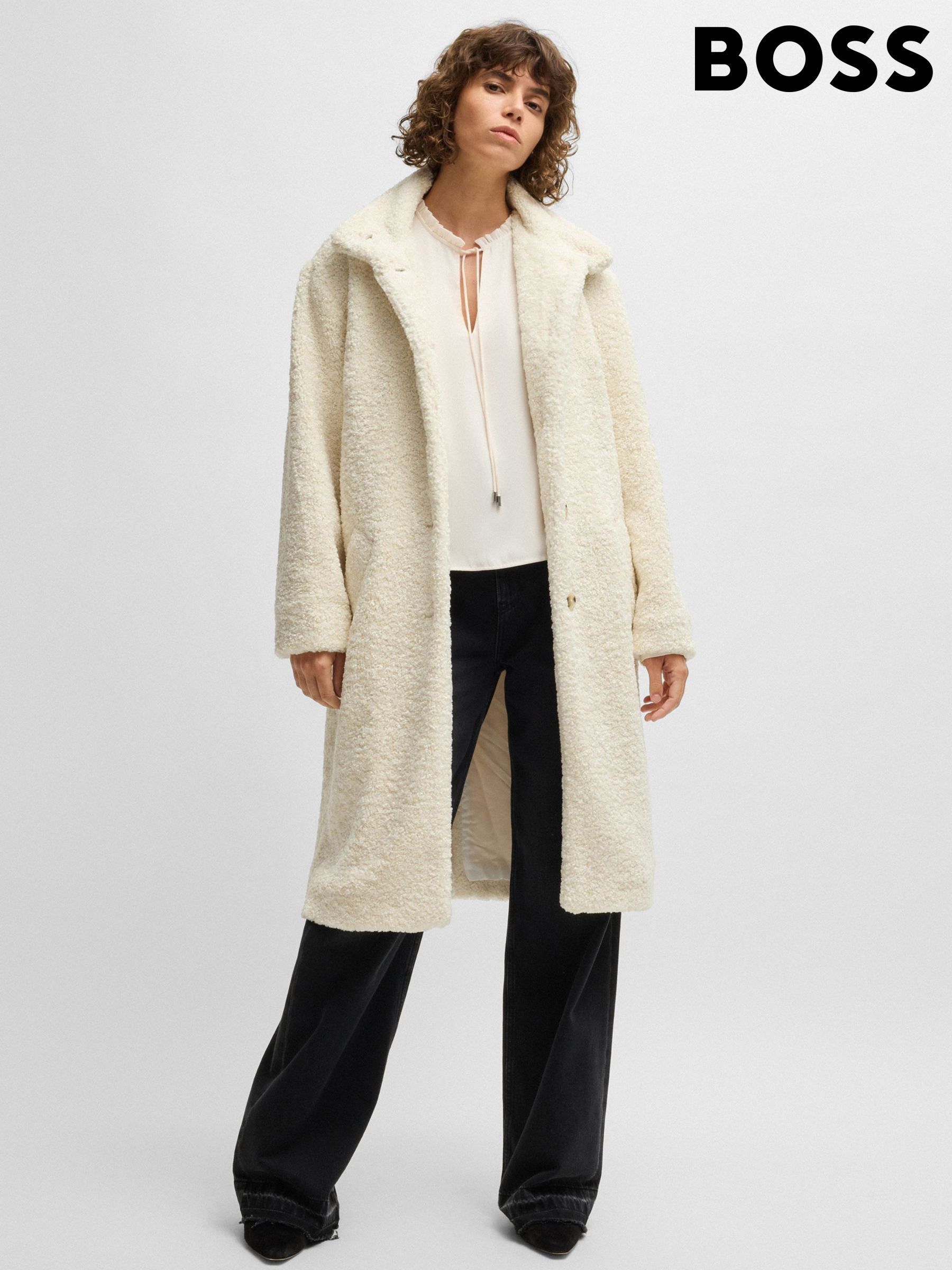 Sale White Teddy Borg Coats Next Luxembourg