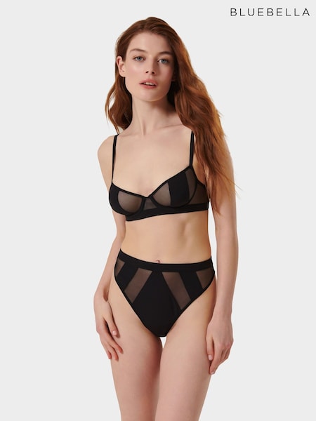 Bluebella Orla High Waist Black Thong (AJ8751) | €34