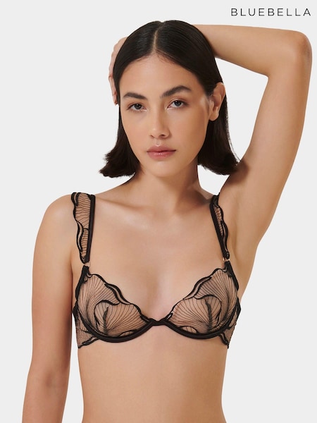 Bluebella Marabel Plunge Underwired Sheer Embroidered Bra (AJ8769) | ‏221‏₪