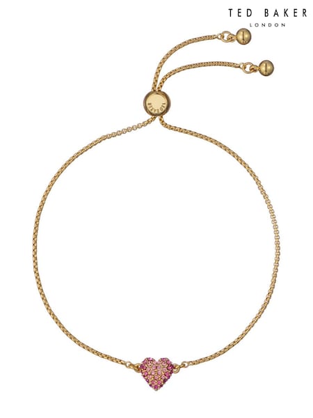Ted Baker Gold Tone Adoria Crystal Sweetheart Adjustable Bracelet (AJ8778) | €50