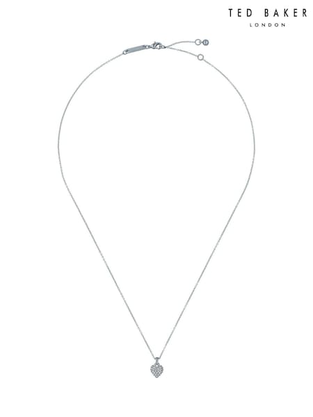 Ted Baker Silver Tone Adorina Crystal Sweetheart Pendant Necklace (AJ8784) | €44