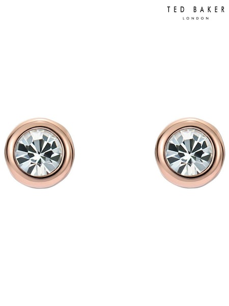 Ted Baker Pink Tone Sinee Mini Crystal Stud Earrings (AJ8792) | AED120