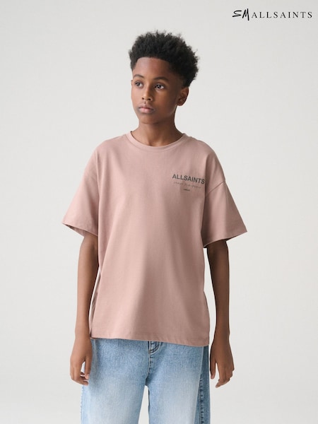 Pink - Smallsaints Oversized Underground Crew Neck Cotton T-shirt