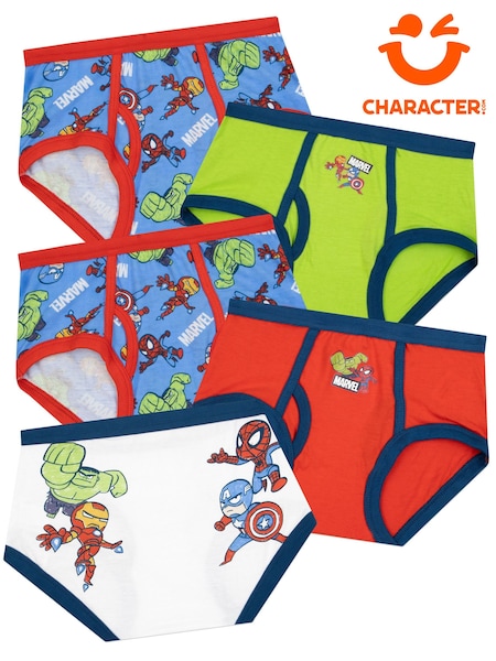 Asul - Character Marvel Avengers Underwear Iron Man, Hulk, Spider-man 5 Pack