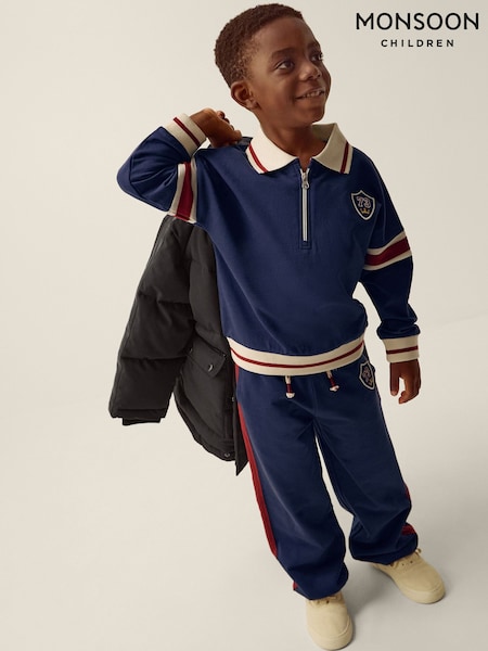modra - Monsoon Navy Half Zip Sweat Top & Jogger Set