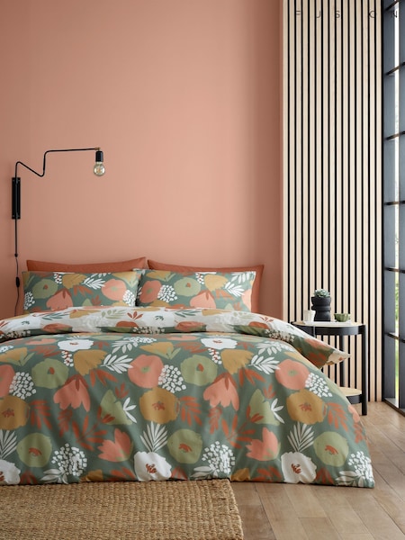 Fusion Green Yasmin Easycare Duvet Cover Set (AJ9329) | AED105 - AED186