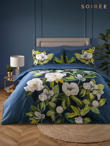 Soiree Teal Alaya 200 Thread Count 100% Cotton Duvet Cover Set (AJ9359) | €53 - €79