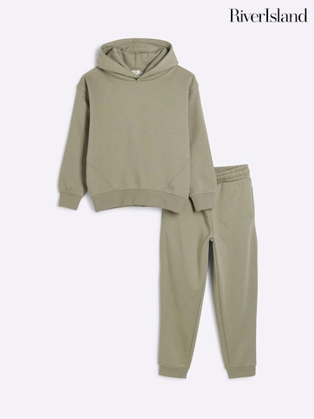 River Island Green Boys Essentials 100% Cotton Hoodie Set (AJ9517) | €43