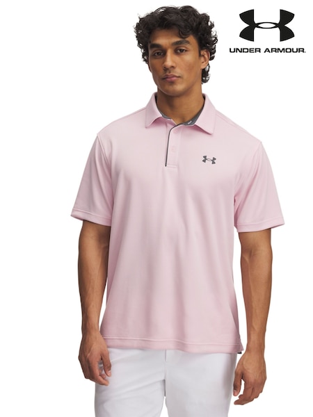 Under Armour Pink Golf Tech Polo Shirt (AJ9665) | 173 QAR