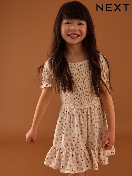 وردي زهور - Shirred Playsuit (3-16yrs) (AJ9730) | ‏71 د.إ.‏ - ‏ 97‏ د.إ.