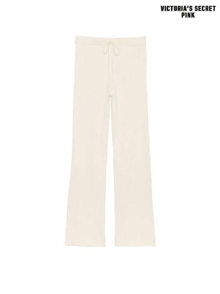 Victoria's Secret Pink White Shell Ribbed Knit Lounge Bottoms (AJ9856) | €22.50