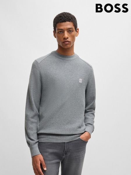BOSS Grey Logo Patch Jumper (AJ9938) | €71