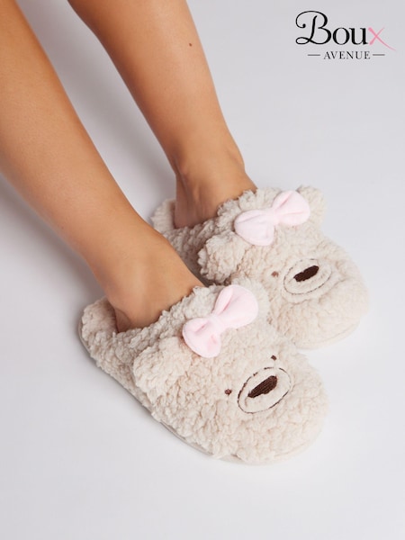 Boux Avenue Teddy Nude Mules Slippers (AJ9979) | €19