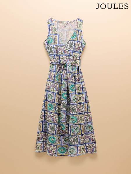 Eliza Blue Linen Wrap Dress (AK0008) | 4,746 UAH