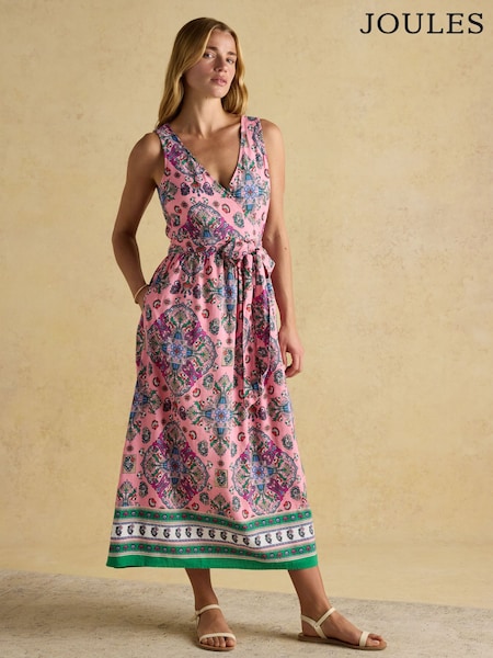 Eliza Multi Linen Wrap Dress (AK0009) | €105