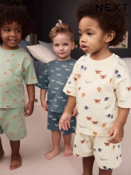Azul/Crudo animal pequeño - Short Pyjamas 3 Pack (9mths-8yrs) (AK0018) | 29 € - 37 €
