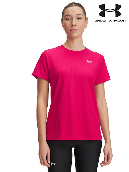 Vaaleanpunainen - Under Armour Tech Rib Pyöreä kaula-aukko T-paita (AK0039) | €43