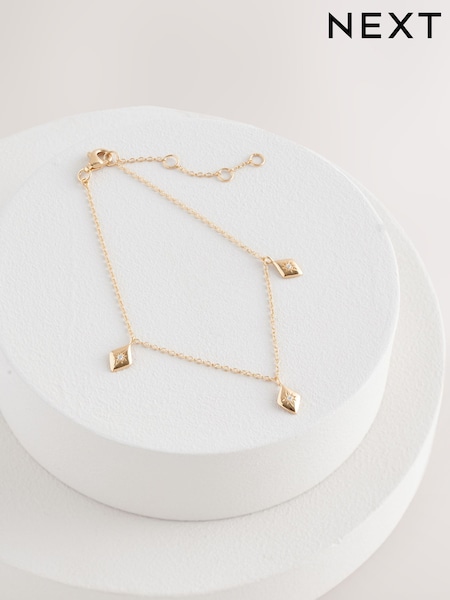 Gold Plated Sterling Silver Charm Bracelet (AK0089) | €31