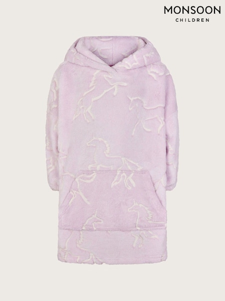 Monsoon Pink Fleece Unicorn Print Blanket Hoodie (AK0163) | €40 - €45