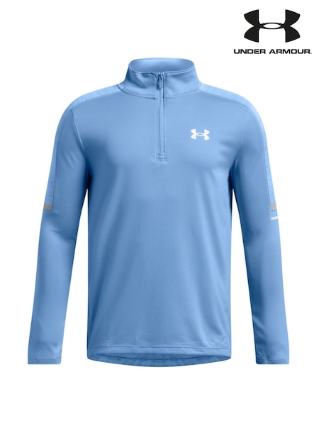 Under Armour Blue Black Tech Utility Quarter Zip 100% Cotton T-Shirt (AK0182) | $48