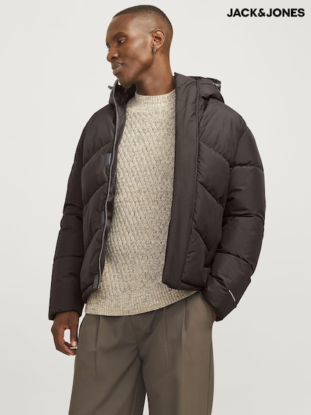 JACK & JONES Brown Puffer Jacket (AK0414) | €50
