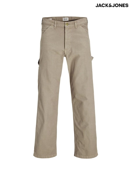 JACK & JONES Natural Carpenter 100% Cotton Trousers (AK0417) | 111 QAR