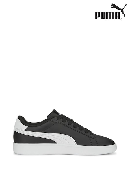 Puma Black Chrome Smash 3.0 Leather Youth Trainers (AK0439) | €46