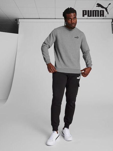 Puma Grey Mens Essentials Small Logo Crew Neck Sweatshirt (AK0480) | AED125