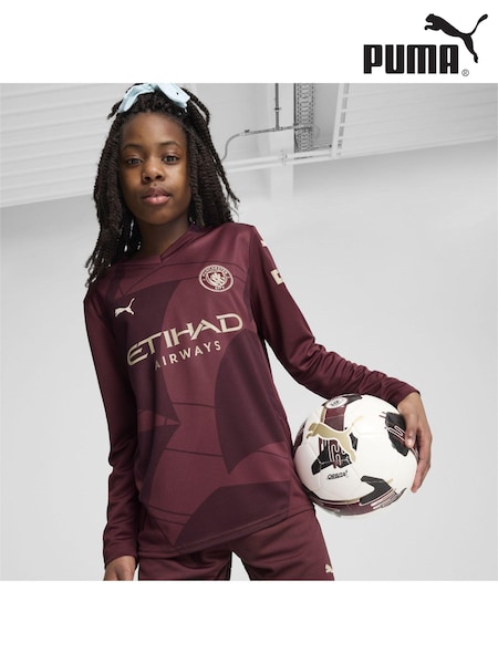 Puma Red Youth Boys Manchester City 24/25 Third Long Sleeve Jersey (AK0486) | €73