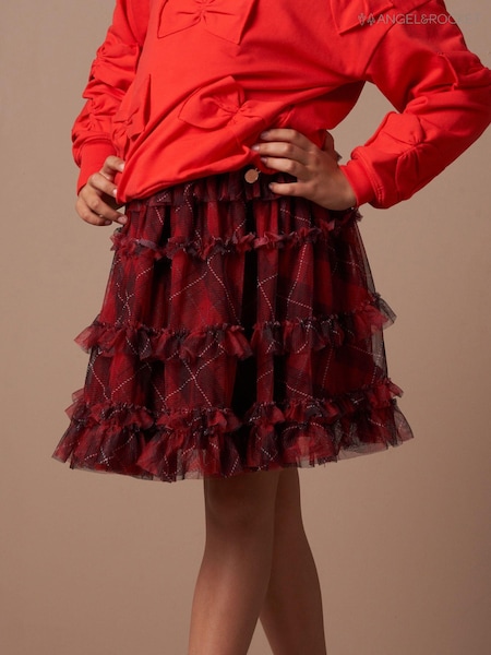 Angel & Rocket Red Darby Tartan Mesh Skirt (AK0621) | €19 - €21.50