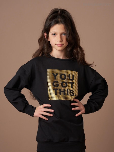 Angel & Rocket Black Lori Longline Sweatshirt (AK0627) | €13.50 - €17.50