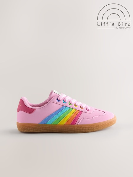 Little Bird by Jools Oliver Multi Older Gum Sole Trainers with Rainbow Stripe (AK0630) | AED175 - AED198