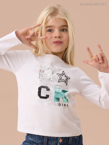 Angel & Rocket White Effie Rock T-Shirt (AK0638) | R$ 140 - R$ 180