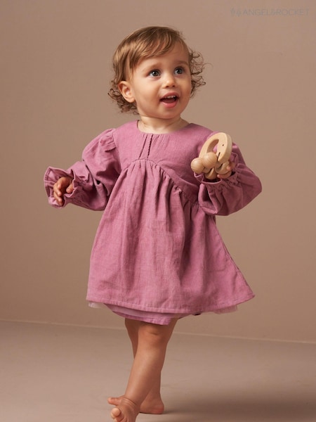 Angel & Rocket Pink Clara Needlecord Dress (AK0671) | 103 QAR - 110 QAR