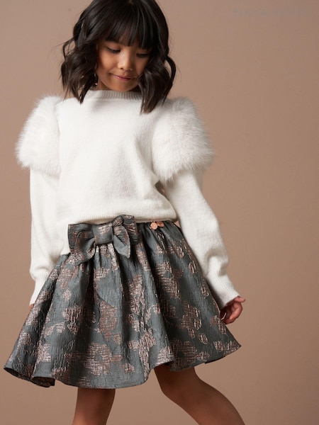 Angel & Rocket Silver Etta Jacquard Skirt (AK0675) | 84 QAR - 94 QAR