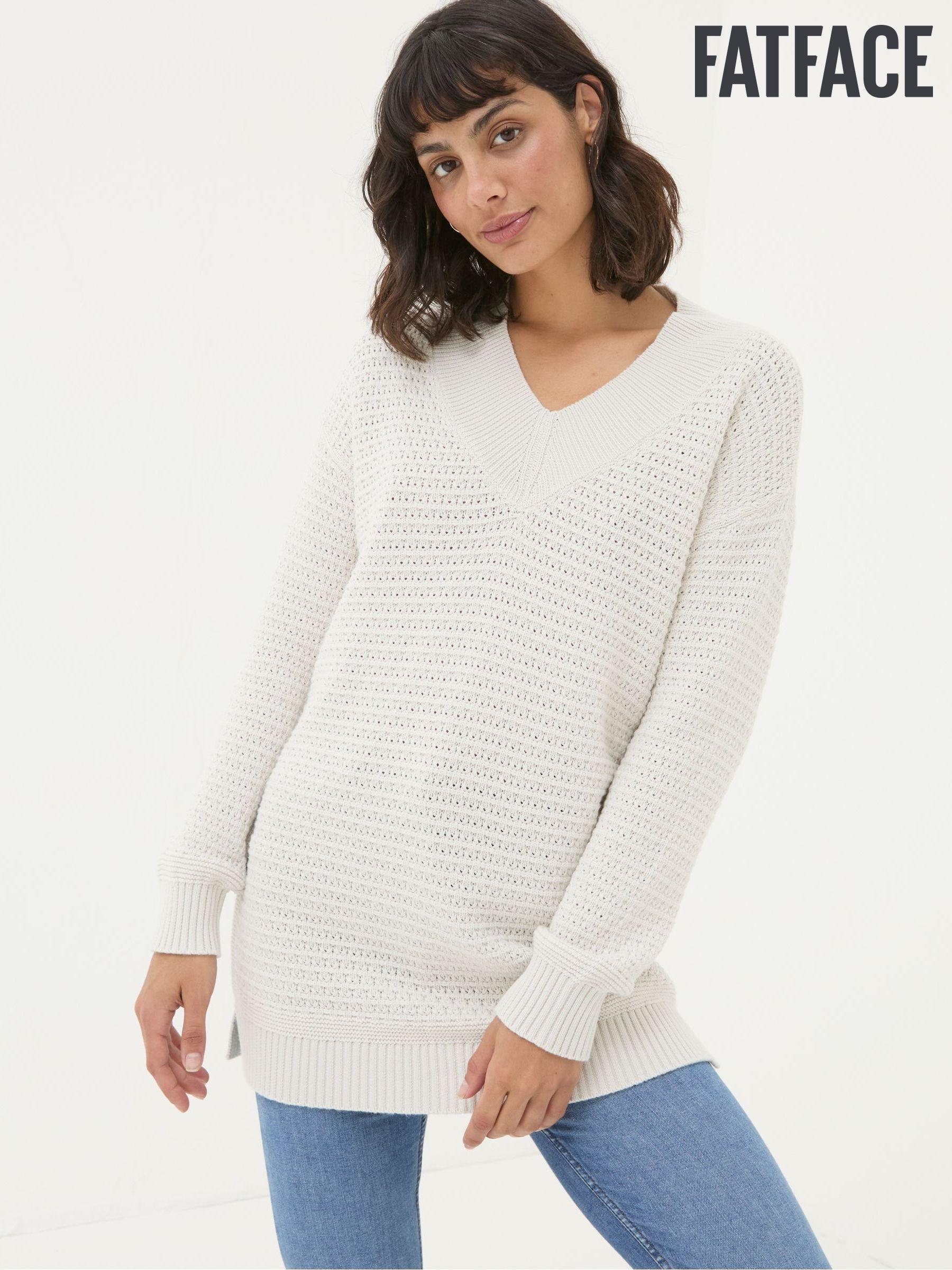 Women s Jumpers Cream Longline Long Sleeve Knitwear Next Luxembourg