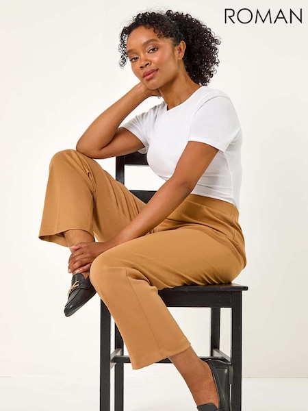 Roman Natural Petite Straight Leg Ponte Stretch Trousers (AK0790) | €46