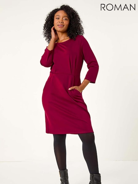 Roman Pink Petite Bodycon Pocket Stretch Dress (AK0809) | €59