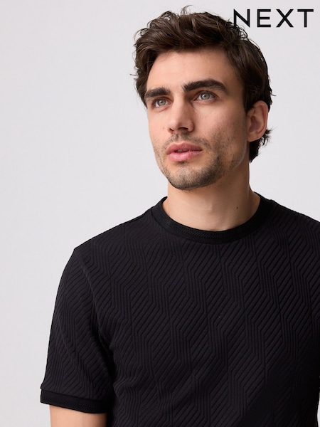 Чорний - Слім Фіт - Smart Textured футболки (AK0832) | 891 грн