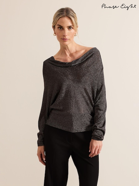 Phase Eight Grey Malti Cowl Neck Knit Jumpers (AK0847) | €50